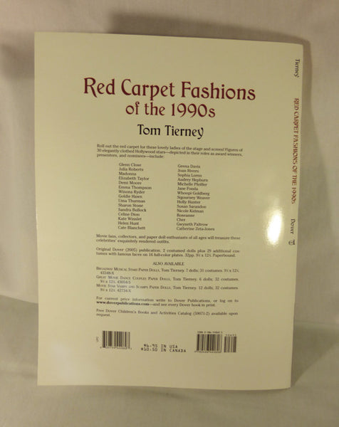 "Red Carpet Fashions of the 1990s" Paperdolls
